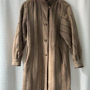 Vintage Max Harder made in West Germany brown lambskin coat women's 38 / 8